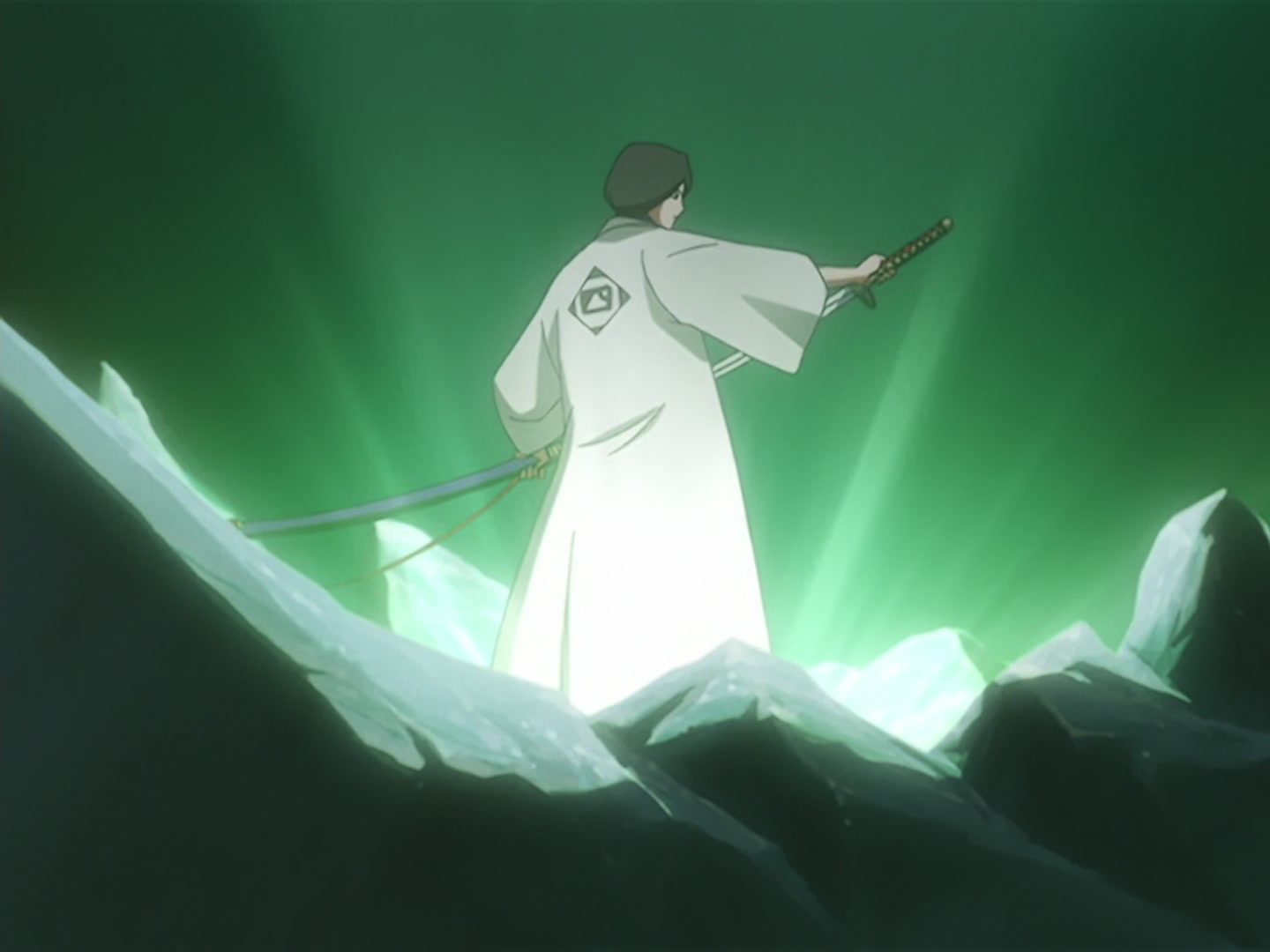 Bleach Ep 61: Aizen Stands! @ 00:03:46