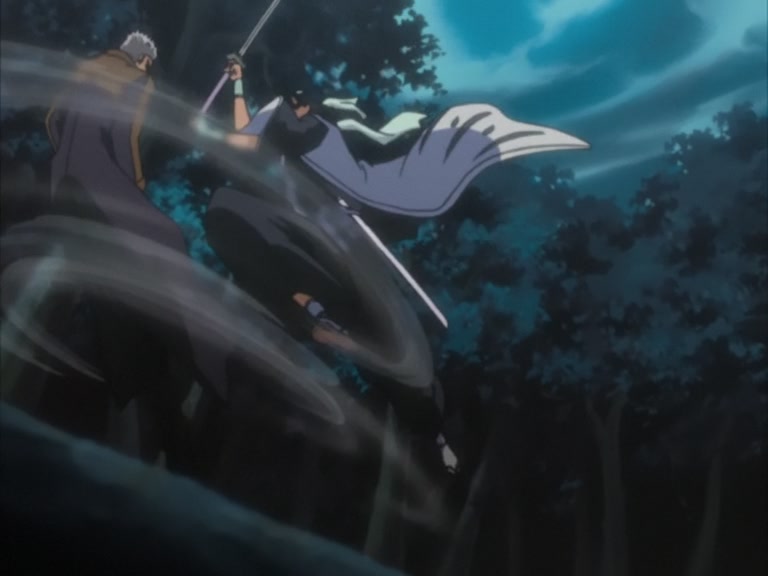 Bleach Ep 95: Byakuya Takes the Field! Dance of the Wind-Splitting Cherry Blossoms @ 00:09:54