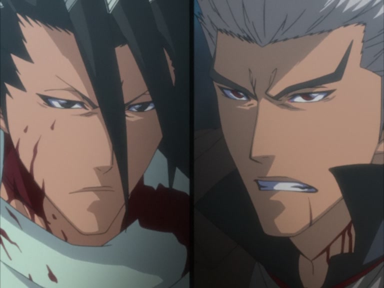 Bleach Ep 95: Byakuya Takes the Field! Dance of the Wind-Splitting Cherry Blossoms @ 00:12:25