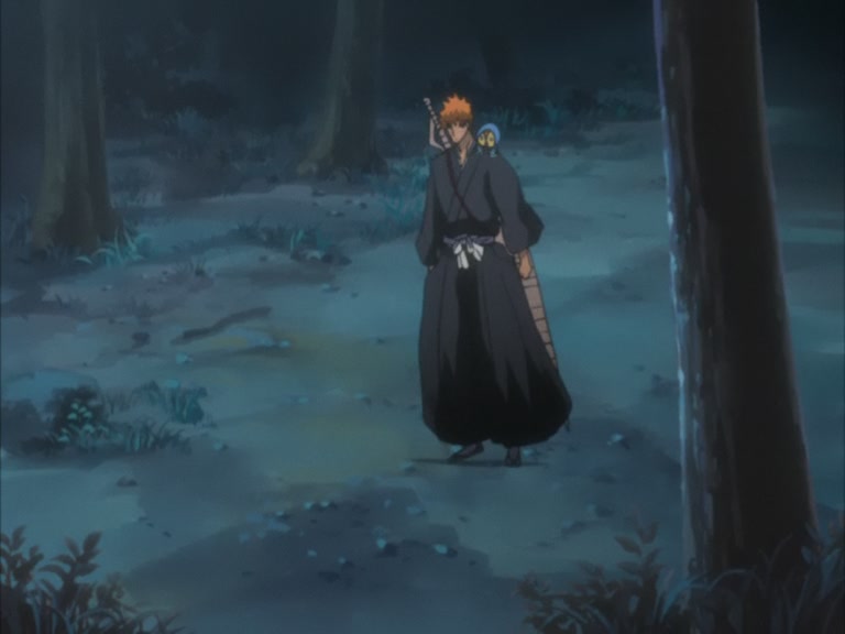 Bleach Ep 95: Byakuya Takes the Field! Dance of the Wind-Splitting Cherry Blossoms @ 00:12:55