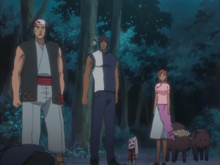 Bleach Ep 95: Byakuya Takes the Field! Dance of the Wind-Splitting Cherry Blossoms @ 00:14:38