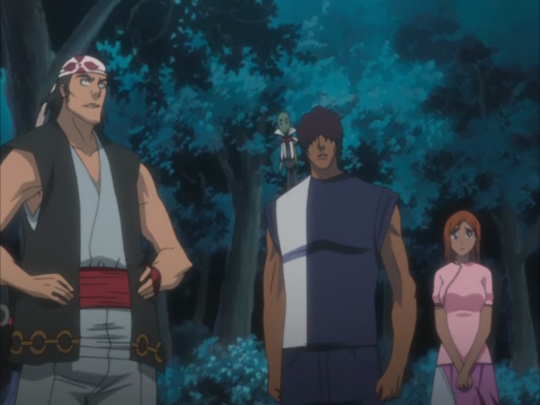 Bleach Ep 95: Byakuya Takes the Field! Dance of the Wind-Splitting Cherry Blossoms @ 00:16:06