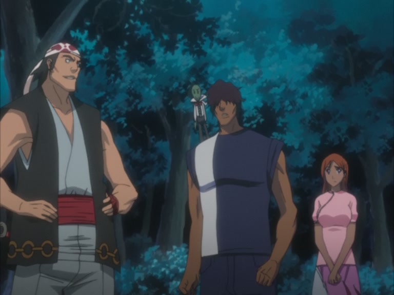 Bleach Ep 95: Byakuya Takes the Field! Dance of the Wind-Splitting Cherry Blossoms @ 00:16:11