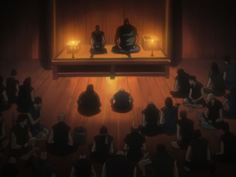 Bleach Ep 95: Byakuya Takes the Field! Dance of the Wind-Splitting Cherry Blossoms @ 00:16:25