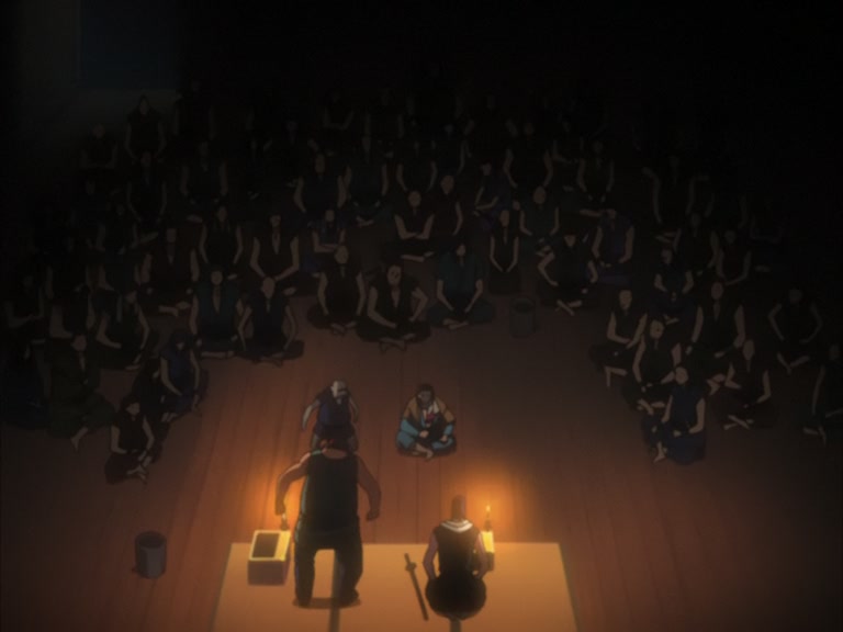Bleach Ep 95: Byakuya Takes the Field! Dance of the Wind-Splitting Cherry Blossoms @ 00:17:58