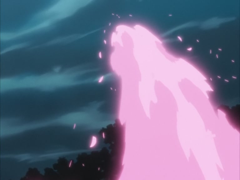 Bleach Ep 95: Byakuya Takes the Field! Dance of the Wind-Splitting Cherry Blossoms @ 00:21:48