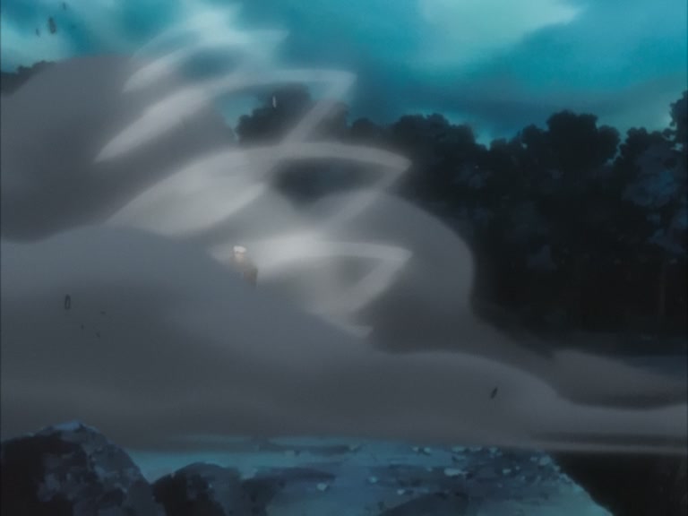 Bleach Ep 95: Byakuya Takes the Field! Dance of the Wind-Splitting Cherry Blossoms @ 00:22:03