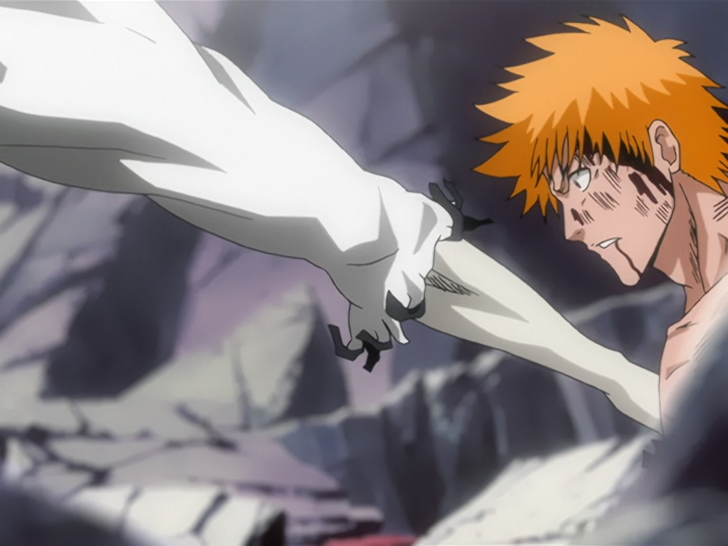 Bleach Ep 163: Shinigami and Quincy, Battle with Madness @ 00:03:43