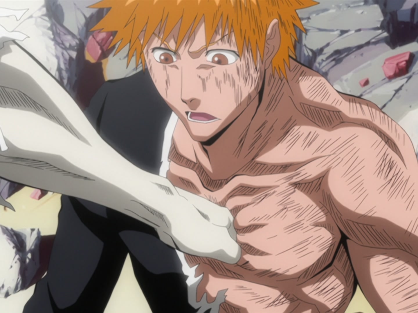 Bleach Ep 163: Shinigami and Quincy, Battle with Madness @ 00:03:53