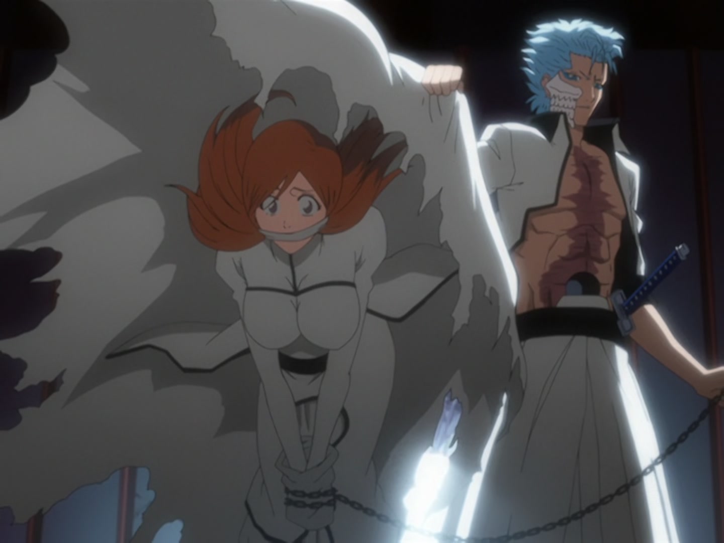 Bleach Ep 166: Desperate Effort vs. Desperate Effort! Hollowized Ichigo @ 00:01:44
