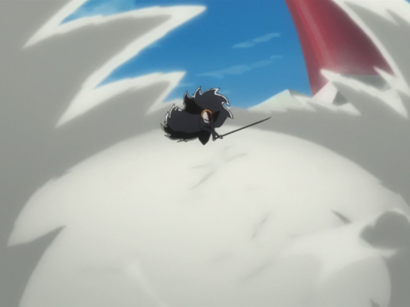 Bleach Ep 166: Desperate Effort vs. Desperate Effort! Hollowized Ichigo @ 00:10:56
