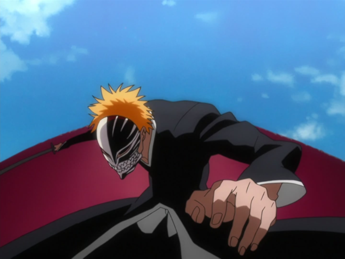 Bleach Ep 166: Desperate Effort vs. Desperate Effort! Hollowized Ichigo @ 00:12:31