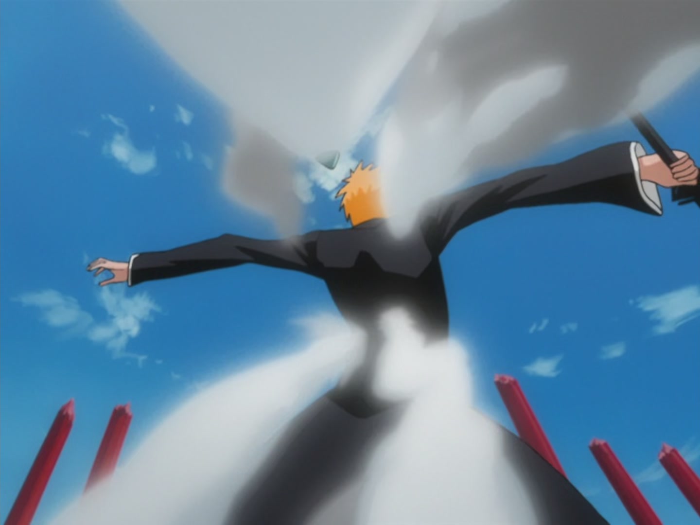 Bleach Ep 166: Desperate Effort vs. Desperate Effort! Hollowized Ichigo @ 00:12:45