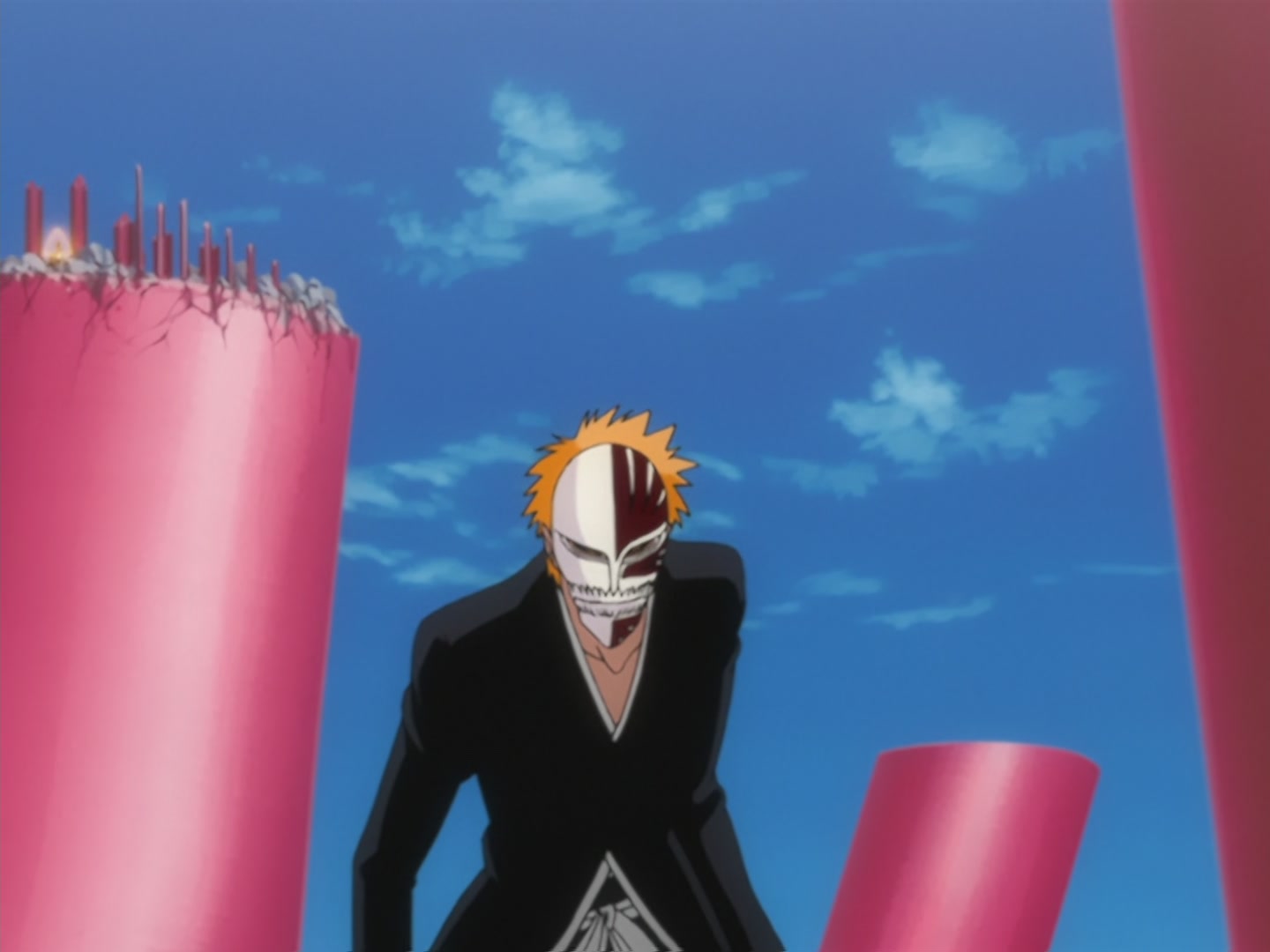 Bleach Ep 166: Desperate Effort vs. Desperate Effort! Hollowized Ichigo @ 00:13:38