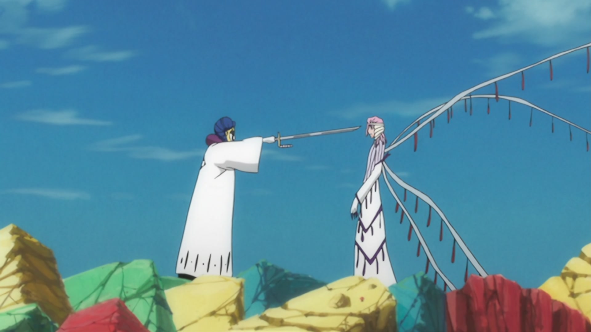 Bleach Ep 200: The Hardest Body!? Cut Down Nnoitra @ 00:03:21