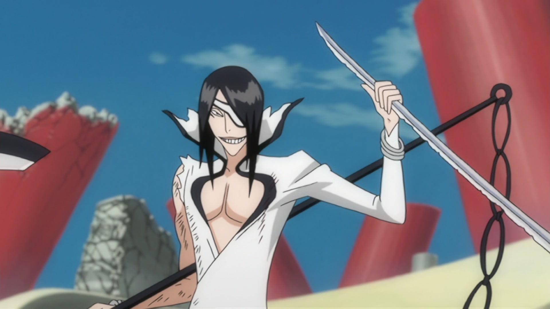 Bleach Ep 200: The Hardest Body!? Cut Down Nnoitra @ 00:13:48