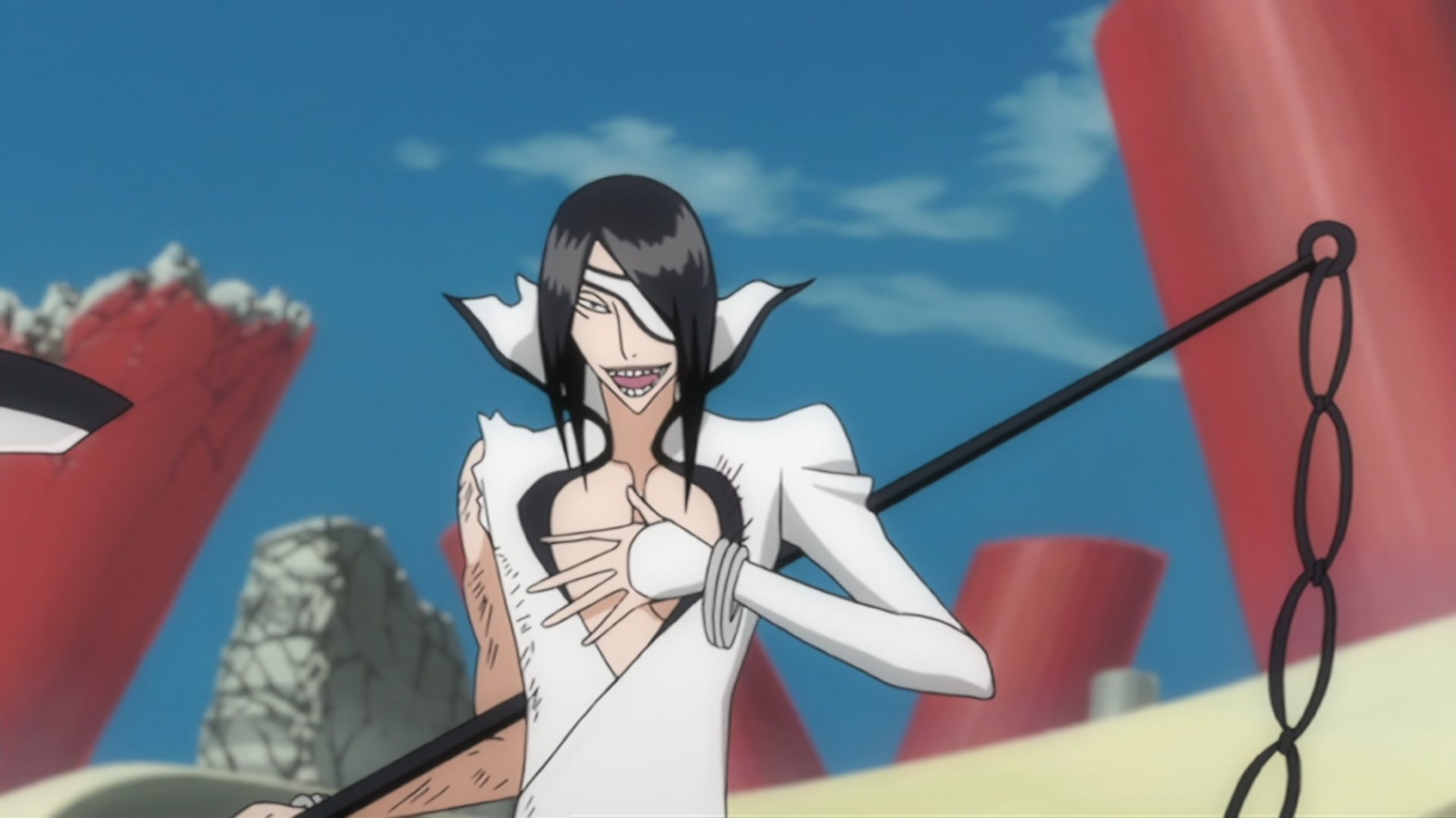 Bleach Ep 200: The Hardest Body!? Cut Down Nnoitra @ 00:13:52