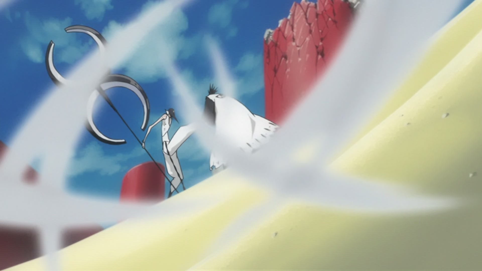 Bleach Ep 201: Nnoitra Released! Multiplying Arms @ 00:04:32