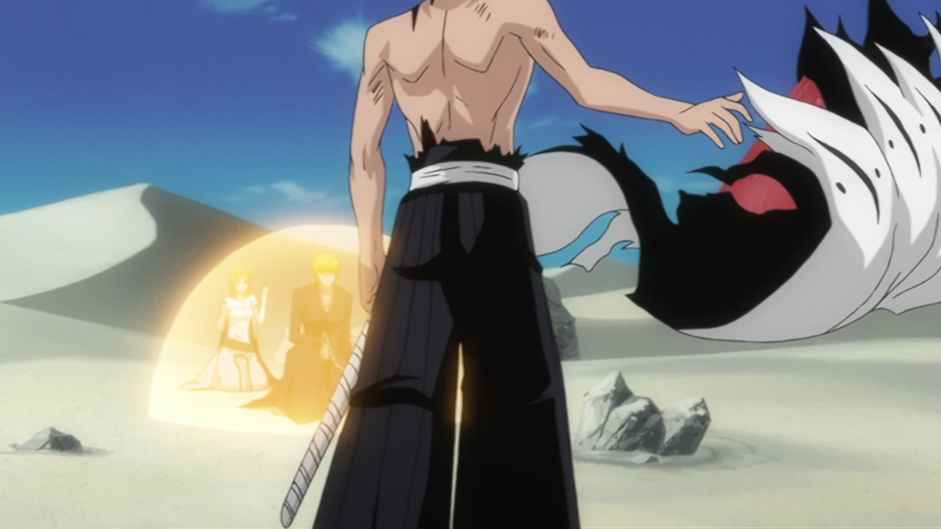 Bleach Ep 203: Karakura Town Gathers! Aizen versus Shinigami @ 00:08:33