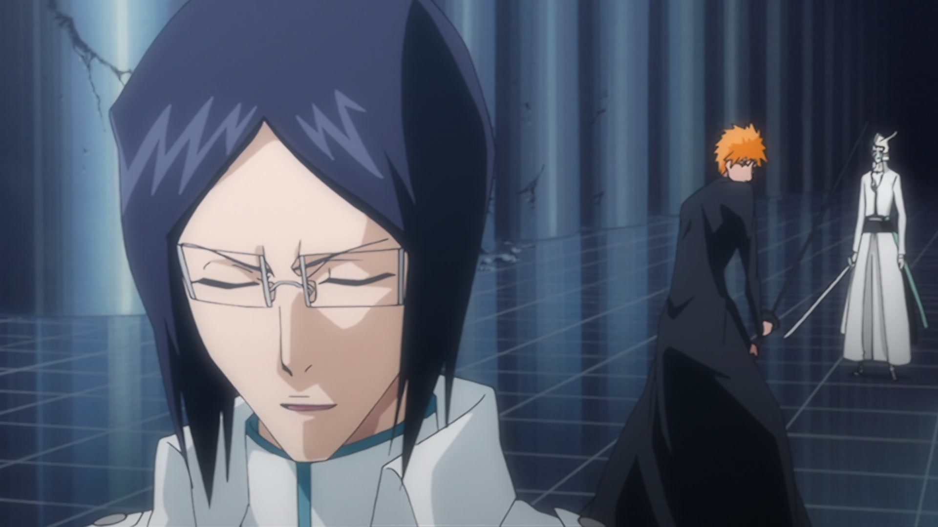 Bleach Ep 269: Ichigo and Uryu, Bonded Back to Back @ 00:04:07