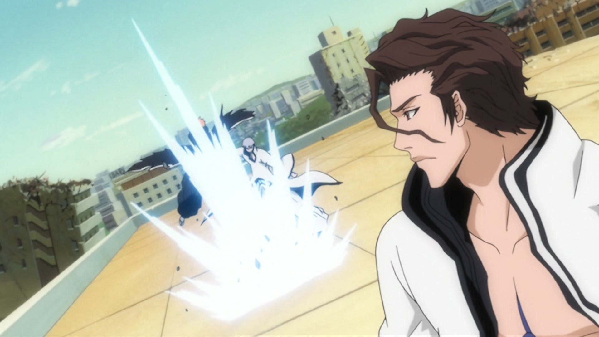 Bleach Ep 297: The Extending Blade?! Ichigo vs. Gin! @ 00:03:47