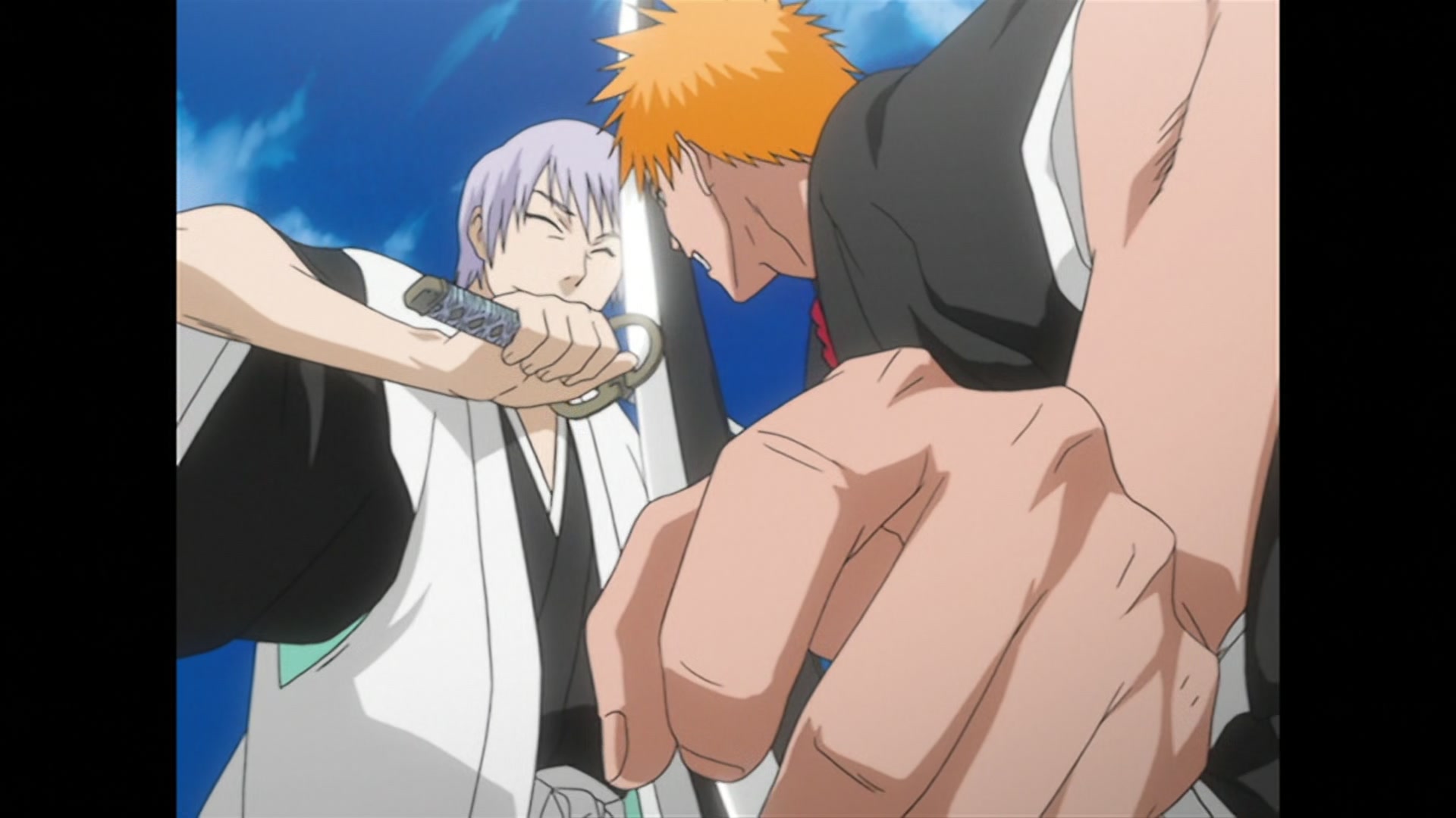 Bleach Ep 297: The Extending Blade?! Ichigo vs. Gin! @ 00:06:20
