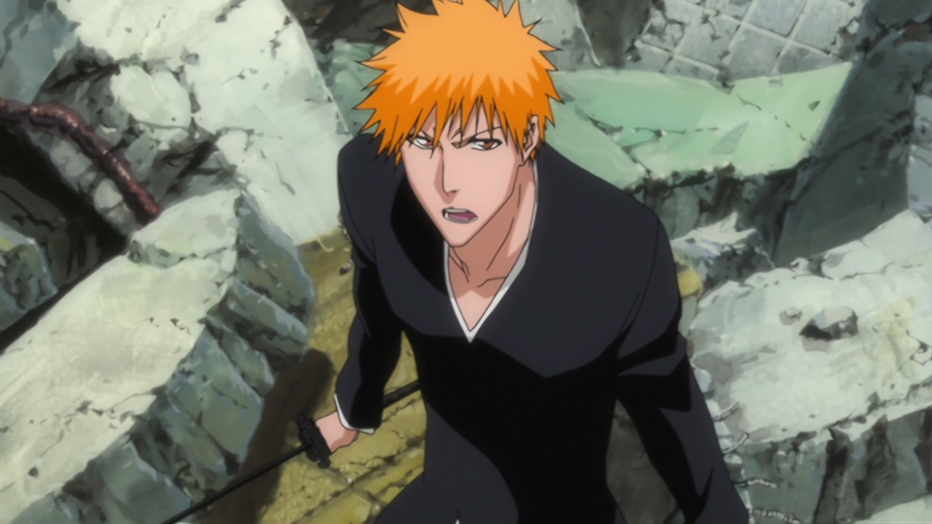 Bleach Ep 297: The Extending Blade?! Ichigo vs. Gin! @ 00:07:12