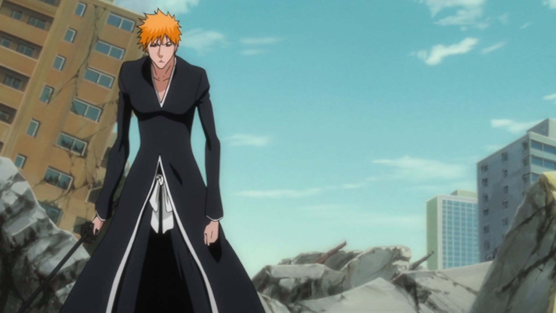 Bleach Ep 297: The Extending Blade?! Ichigo vs. Gin! @ 00:08:14
