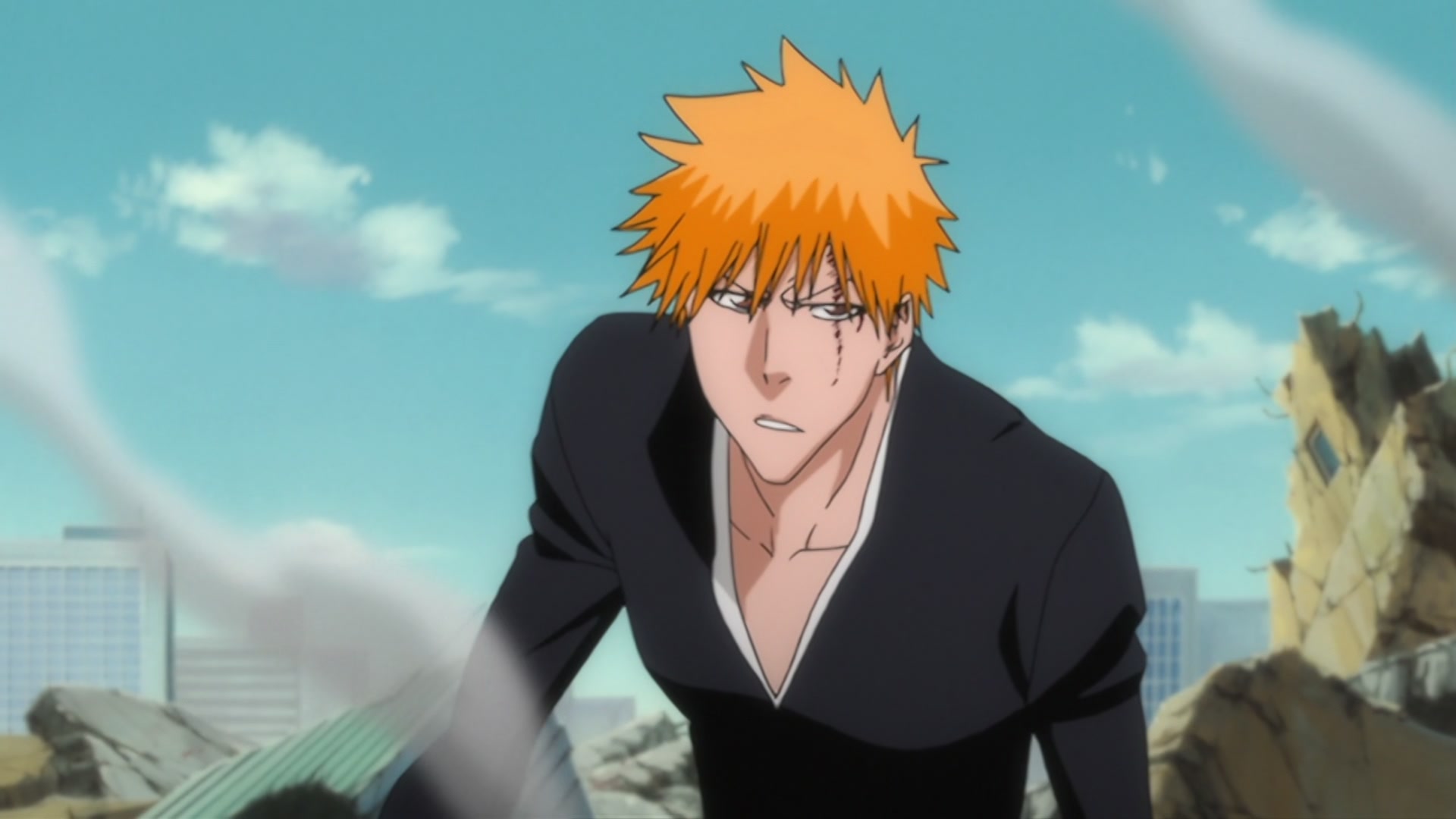 Bleach Ep 297: The Extending Blade?! Ichigo vs. Gin! @ 00:10:51