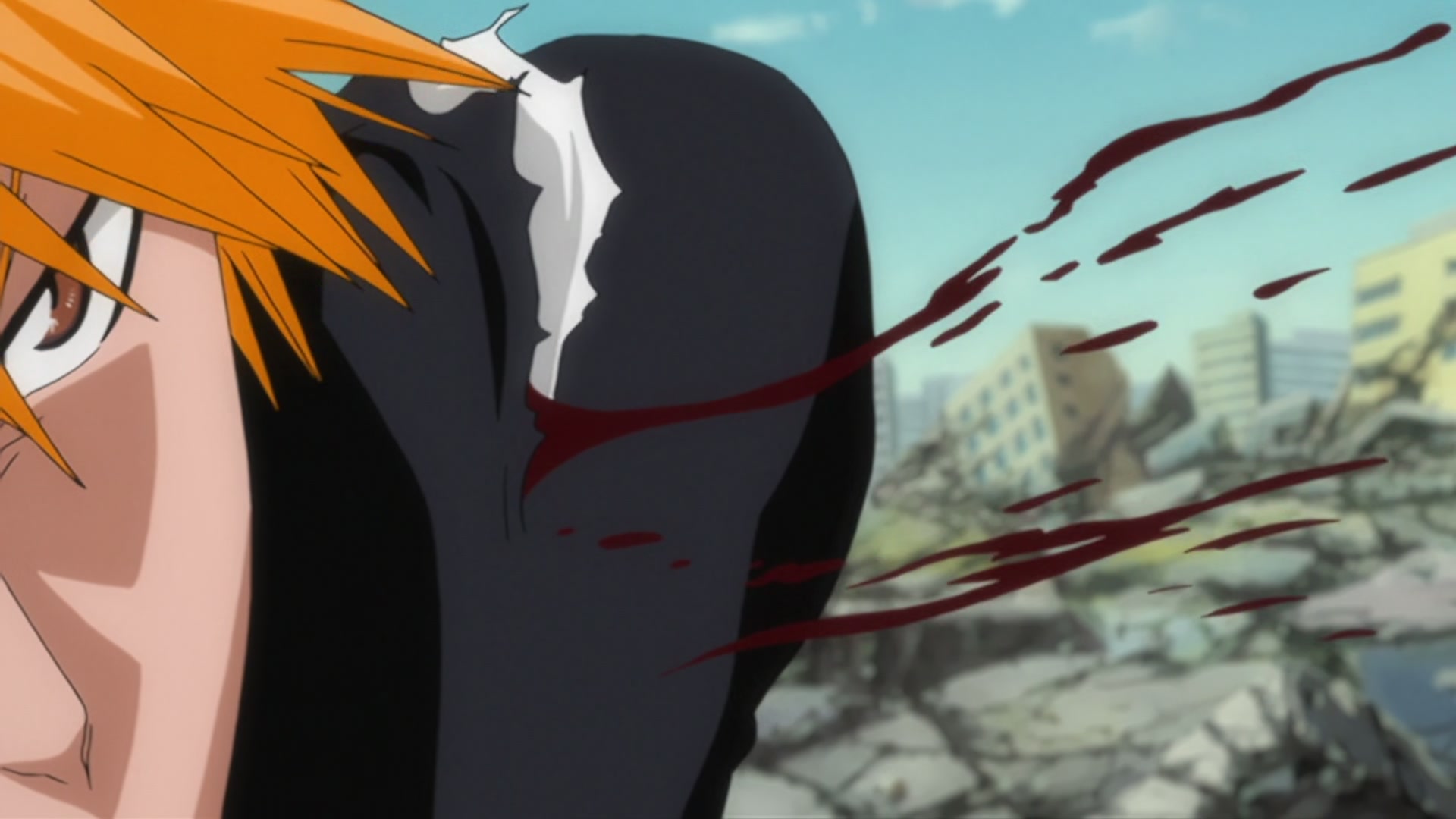 Bleach Ep 297: The Extending Blade?! Ichigo vs. Gin! @ 00:12:16
