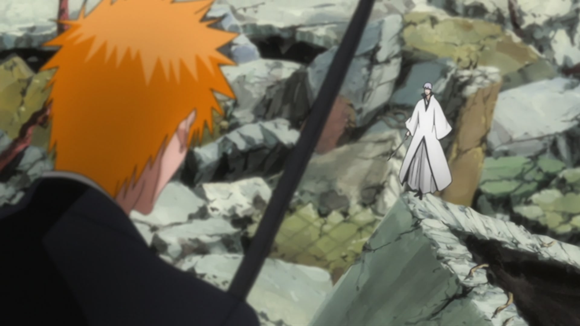 Bleach Ep 297: The Extending Blade?! Ichigo vs. Gin! @ 00:15:41