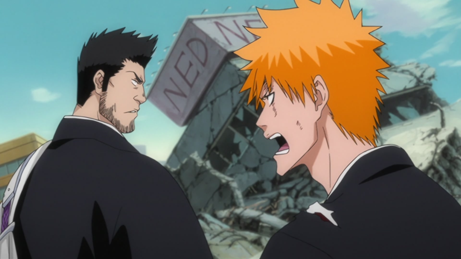 Bleach Ep 297: The Extending Blade?! Ichigo vs. Gin! @ 00:20:55