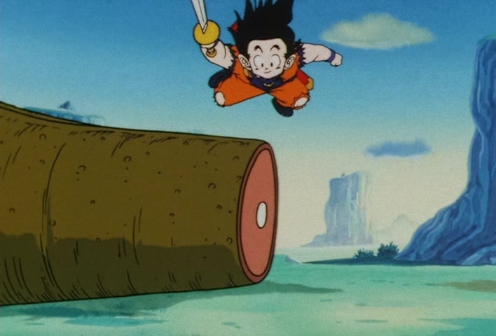 Dragon Ball Z — Ep 12: Catnap on the Serpent Road — Goku Takes a Tumble @ 02:27