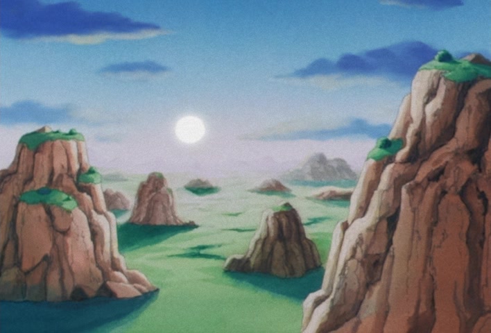 Dragon Ball Z — Ep 12: Catnap on the Serpent Road — Goku Takes a Tumble @ 03:51