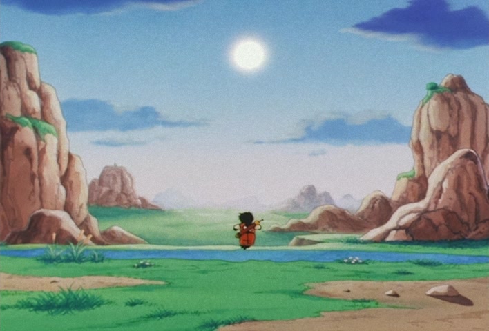 Dragon Ball Z — Ep 12: Catnap on the Serpent Road — Goku Takes a Tumble @ 04:19