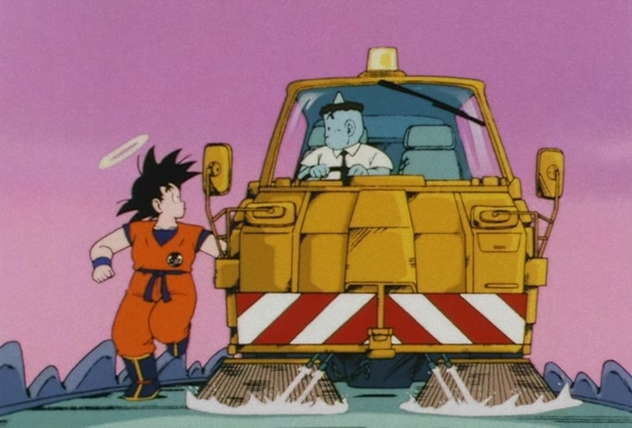 Dragon Ball Z — Ep 12: Catnap on the Serpent Road — Goku Takes a Tumble @ 09:46
