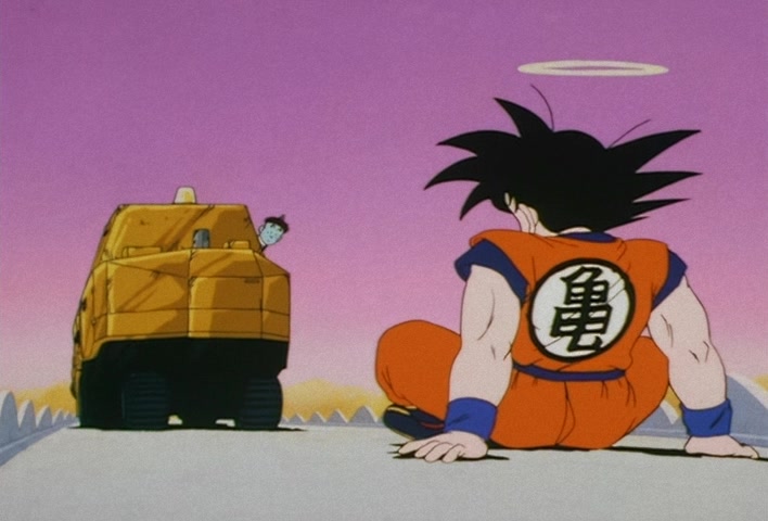 Dragon Ball Z — Ep 12: Catnap on the Serpent Road — Goku Takes a Tumble @ 10:23