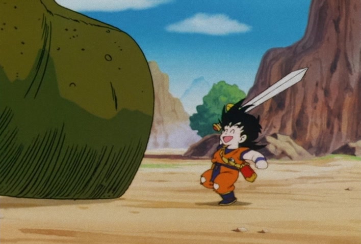 Dragon Ball Z — Ep 12: Catnap on the Serpent Road — Goku Takes a Tumble @ 14:07