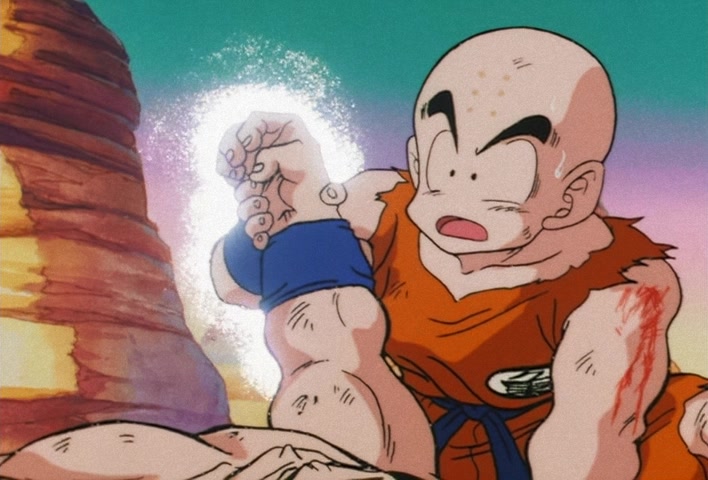 Dragon Ball Z Ep 34: Shoot, Kuririn! The Genki-Dama, Packed with Hope @ 03:07