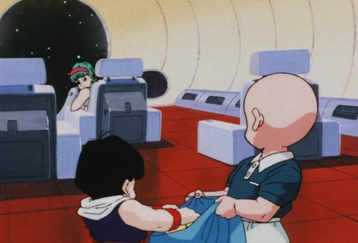 Dragon Ball Z Ep 39: Friends or Foes? Children of the Mysterious Giant Spaceship @ 08:26