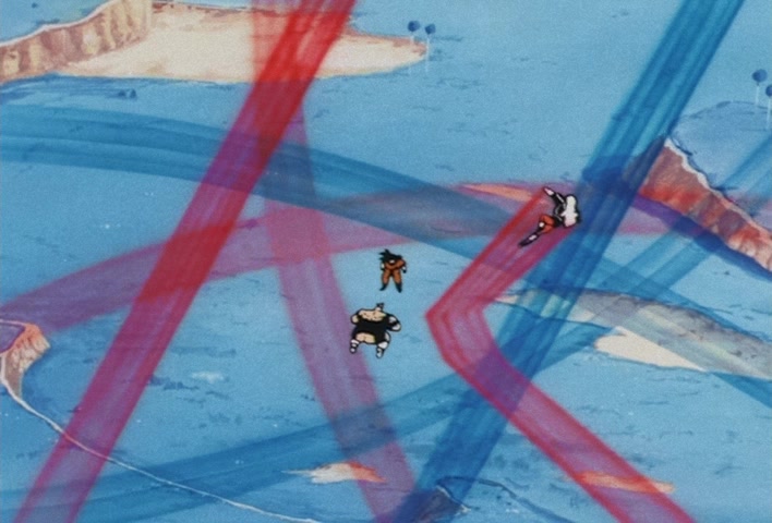 Dragon Ball Z Ep 67: Lightning Balls of Red and Blue! Jheese and Butta Attack Goku @ 08:23