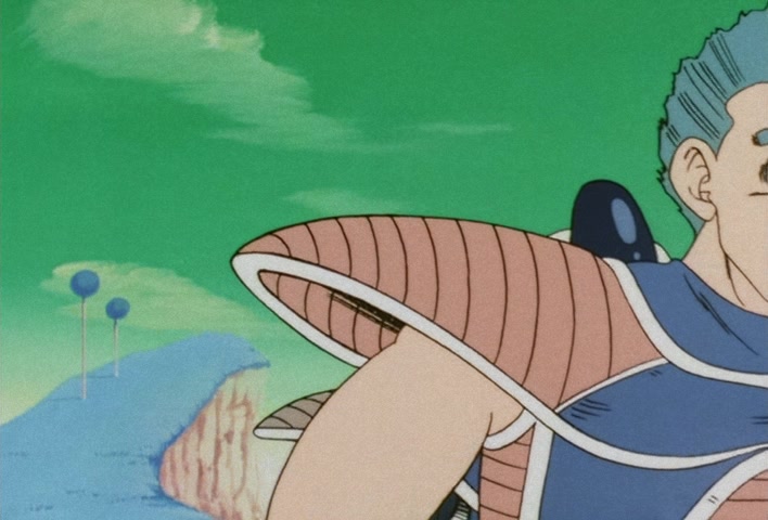 Dragon Ball Z Ep 67: Lightning Balls of Red and Blue! Jheese and Butta Attack Goku @ 13:48