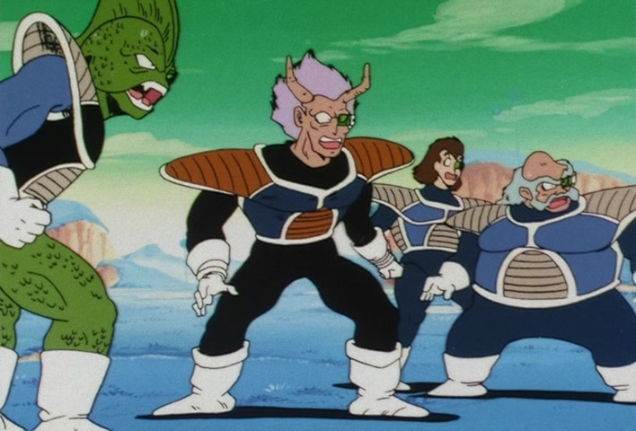 Dragon Ball Z Ep 67: Lightning Balls of Red and Blue! Jheese and Butta Attack Goku @ 14:58