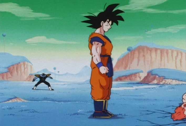 Dragon Ball Z Ep 67: Lightning Balls of Red and Blue! Jheese and Butta Attack Goku @ 16:16