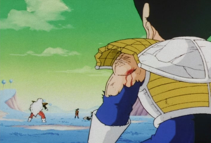Dragon Ball Z Ep 67: Lightning Balls of Red and Blue! Jheese and Butta Attack Goku @ 16:31