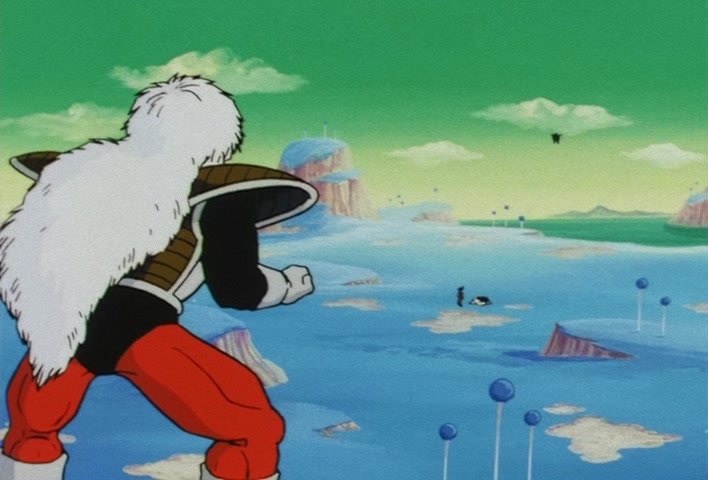Dragon Ball Z Ep 67: Lightning Balls of Red and Blue! Jheese and Butta Attack Goku @ 20:31