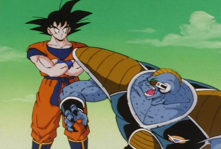 Dragon Ball Z Ep 67: Lightning Balls of Red and Blue! Jheese and Butta Attack Goku @ 22:04