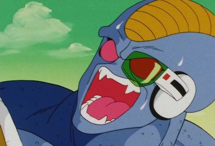 Dragon Ball Z Ep 67: Lightning Balls of Red and Blue! Jheese and Butta Attack Goku @ 22:12