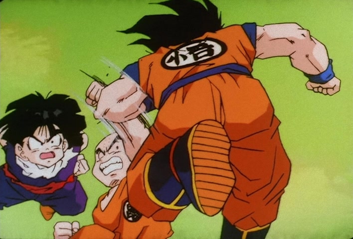 Dragon Ball Z Ep 73: That Ain't Me! Gohan, Don't Lose Your Nerve, Hit Your Father!! @ 06:27