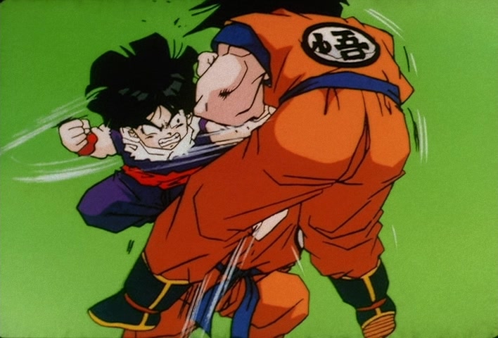 Dragon Ball Z Ep 73: That Ain't Me! Gohan, Don't Lose Your Nerve, Hit Your Father!! @ 06:43